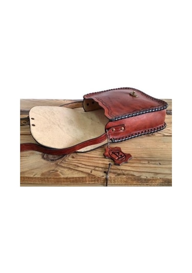 El Yapımı Deri Çanta Bayan Kahve Kahverengi