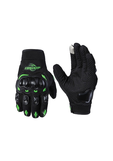 Mufunye Bsddp Motosiklet Eldiveni Rh-a0136 Yeşil Xl - Çarpma Koruma, Dokunmatik Ekran, Anti-skayma Ve Şok Emici Özellikli Tam Parmak Kaskı Eldiveni
