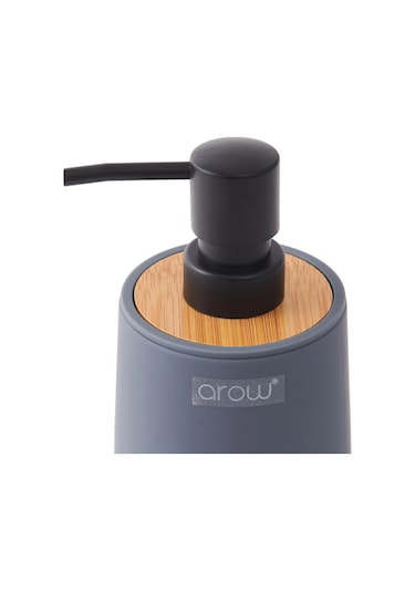 Arow Loris Sıvı Sabunluk Gri Ahşap