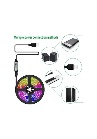 1 M-30 M Usb Led Çubuk Işığı Rgb 5050 Bluetooth Bant Noel Odası Dekorasyon İçin Led L Masaüstü Ekran Tv Led Aydınlatmalar 56669198