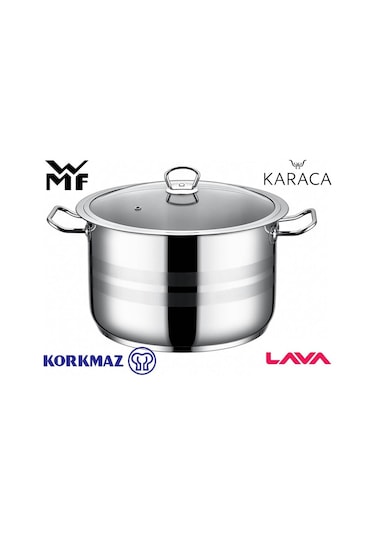 Teflon Granit Döküm Tencere Tava Sahan Için Cam Kapak 32 Cm Cam Kapak Tenceresiz