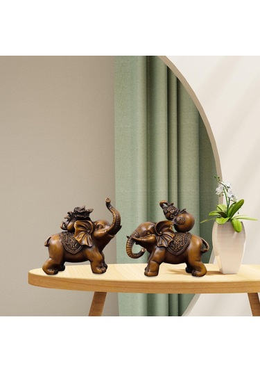 Suntek Magideal Kabine Masa Festivali Için Fil Heykeli Koleksiyonu 2 Adet