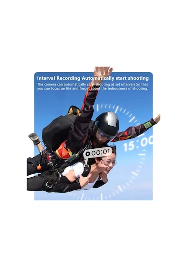 Yanxi S70 2.7k Hd 180 Thumb Wıfı Manyetik Tutuculu Outdoor Aksiyon Kamerası Siyah