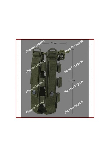 Fortunelane Yeşil Askeri Kettle Çantası - Dış Mekan Dağcılık Erişimcisi, Çok Amaçlı Su Kardehi Çantası Omuz Kayışıyla Yeşil Yeşil