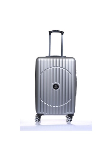 Orta Boy %100 Polikarbon Valiz Gri 1802 Gri