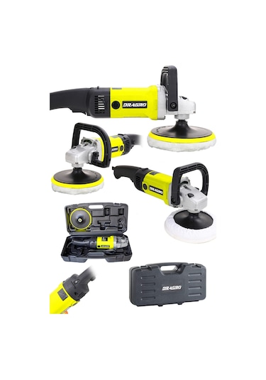 Dragro GRZ-plsj4200 Sarı 4200 W Bakir Sargili 6 Kademe Devir Ayarlı Polisaj-Zımpara-Makinası