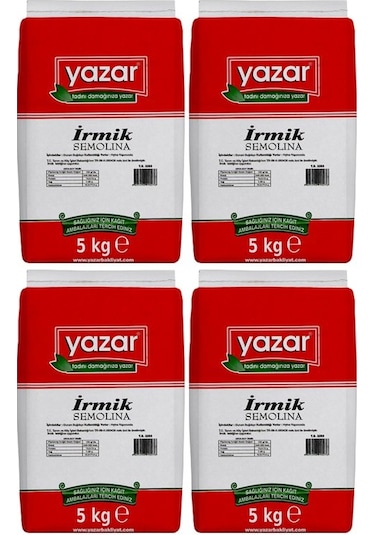 Yazar İrmik 4 x 5 KG
