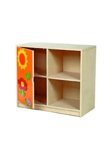 Figürlü Dolap 2 Bölmeli 1 Kapaklı Çok Renkli