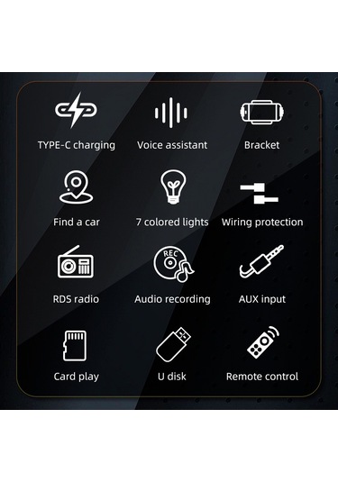 Springsun Oto Bt5.0 Çalar, Uzak Kumanda & Telefon Tutucu, Fm Radyo, Mp3/flac Ses, Uygulama İle Araç Bulma, Sesli Asistan Ve Renkli Işık, Siyah