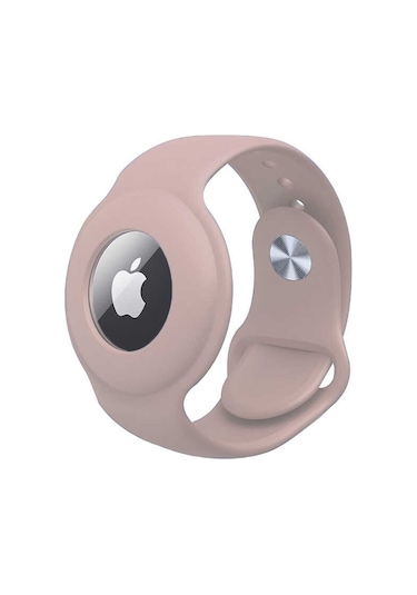 Mobilefix Apple Uyumlu AirTag Anahtarlık Kordon-pembe Açık