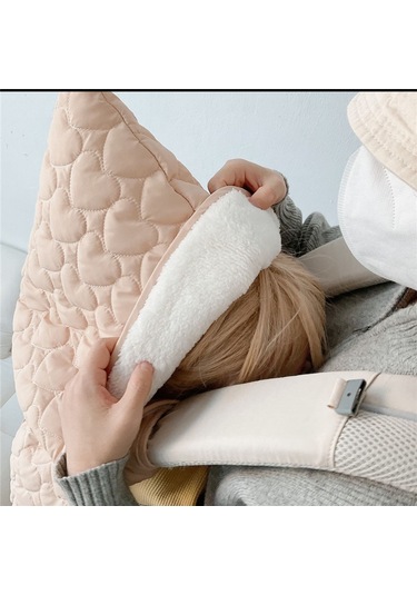 Sonbahar Ve Kış Bebek Arabası Bebek Taşıyıcı Battaniyesi Beyaz