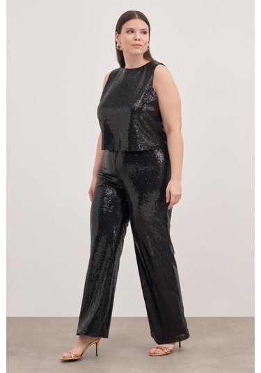 Astarlı Payetli Top-3348 Siyah