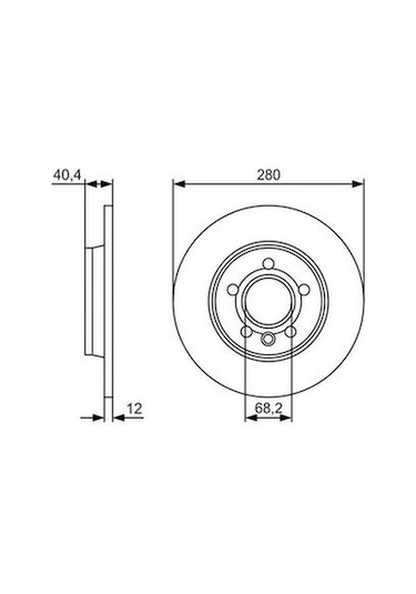 Volkswagen Transporter T4 2.4 Dizel 1997-2003 Bosch Arka Disk 2 Adet