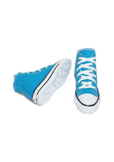 Rahat Kalıp Bağcıklı Uzun Çocuk Unisex Mavi Spor Ayakkabı Tbh1426 Mavi