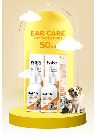 Kedi Ve Köpekler İçin Kulak Bakım Damlası 50 Ml 2 Adet
