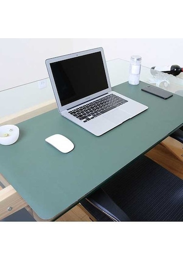 Tongxida Çok İşlevli İş Pu Deri Mouse Pad Klavye Pedi Masa Mat, 60x30cm Yeşil