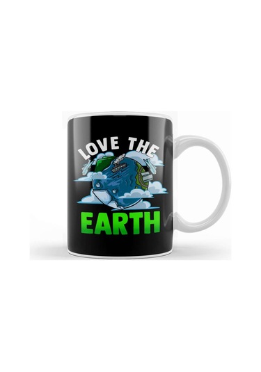 Love The Earth Hipster Cute Hippie Mother Earth Kupa Bardak Porselen Karışık