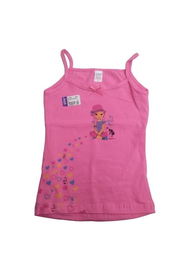 Sedef Yıldızı 12 Adet Ip Askılı Kız Çocuk Likralı Atlet 10