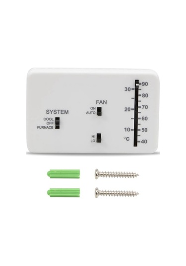 Dometic Araçları İçin Değişim Analog Rv Termostat Kontrol Paneli Seti - Beyaz Abs Malzeme, 10.21x6.4x2.2cm