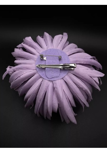 Amely Rid Kumaş Büyük Broş Toka "kore Pembesi Çiçeği" 196354931 Lavanta