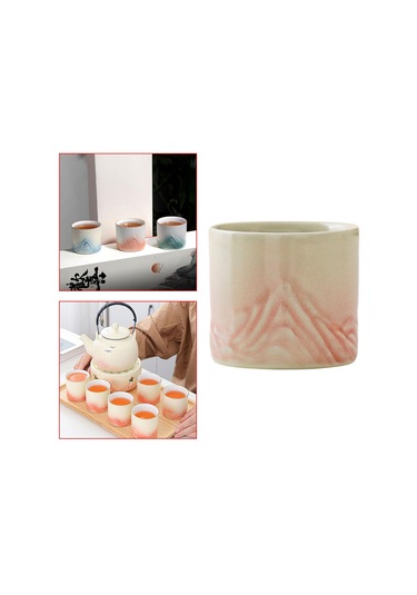 Dolıty Porselen Çay Kupası Boyalı Yaprak Ev Kırmızı Kırmızı