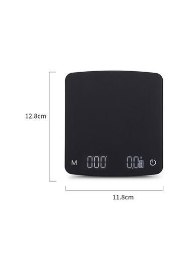 Kahve Elektronik Terazi Kahve Dökme Elektronik Damlama Kahve Terazisi Siyah