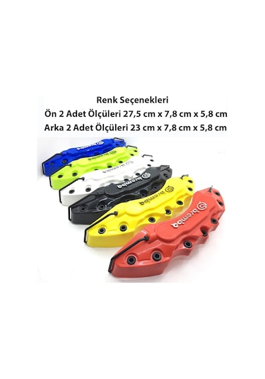 Renault 20 Uyumlu Brembo Beyaz Kaliper Kapağı 4 Parça Ön Arka Set