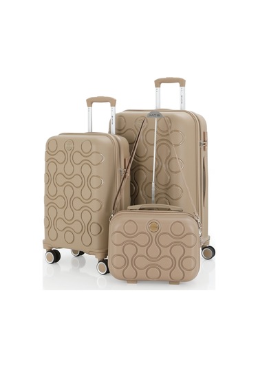 Mçs Polipropilen 3lü Valiz Seti Orta & Kabin & Makyaj V376 S23sy1000052-set 00026 Şampanya