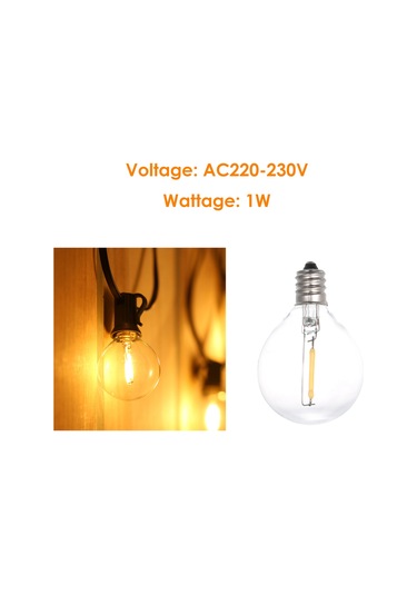 Konesam G40 E12 3'lü Yedek Led Ampul, 220-230v 1w, Islak Beyaz Işık, Cam Malzeme, 360 Açı, Iç/dis Dekorasyon İçin