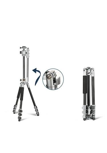 Ht-t03 Çok Fonksiyonlu 360 Crossbar Makro Hassas 160 Cm Tripod