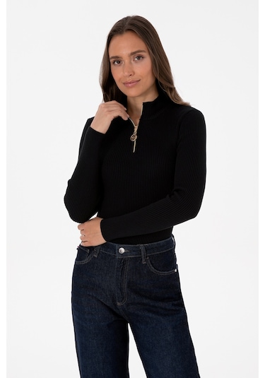 U.s. Polo Assn. Kadın Siyah Kazak /triko 50316869-vr046 Siyah