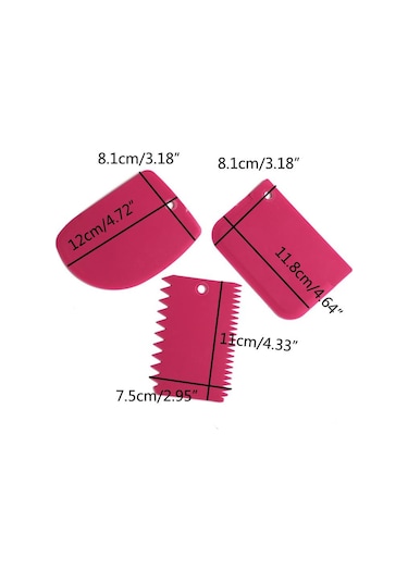 Yeşil Hamur Kazıyıcı Buzlanma Fondan Kek Dekorasyon Düz Pürüzsüz Pürüzlü Kenar Spatula Pişirme Pasta Araçları