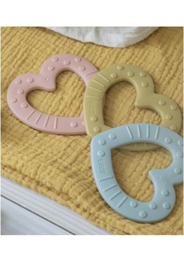 Bibs Baby Bitie Heart Peach Dişlik Turuncu