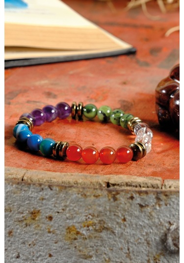 Ssilhoutte Doğaltaş Sertifikalı Kova Burcu Doğal Taş Kadın&erkek Bileklik Ametist,yeşim,mavi Ve Kırmızı Akik Çok Renkli