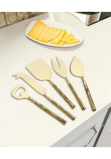 The Mia Goldy Peynir Servis Takımı 5 Parça Ckb0181