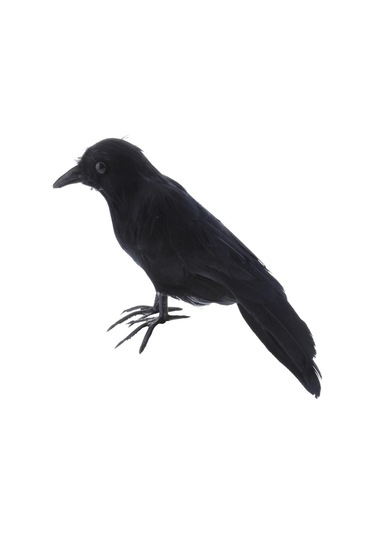 Homyl Sahte Yapay Karga Kuş Tüylü Gerçekçi Bahçe Ev Dekor Süsleme