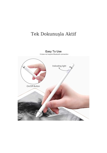 Galaxy Tab A9+ Uyumlu Dokunmatik Ekran Kalemi Yazı Ve Çizim İçin Stylus Pen