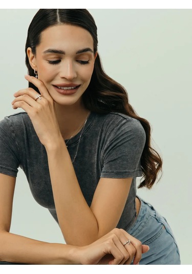 Fly Jewelry 925 Ayar Gümüş Haç Yüzük 232801258 Altın