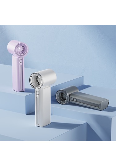 Rd08 Usb El Tipi Mini Fan Taşınabilir Yüksek Hızlı Cep Fanı 5 Hız Ayarı - Beyaz Beyaz