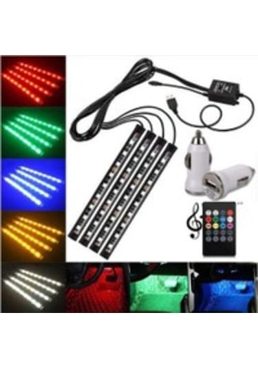 Araç Içi Aydınlatma Kumandalı Müziğe Duyarlı Led Ayak Altı Led (387342768)