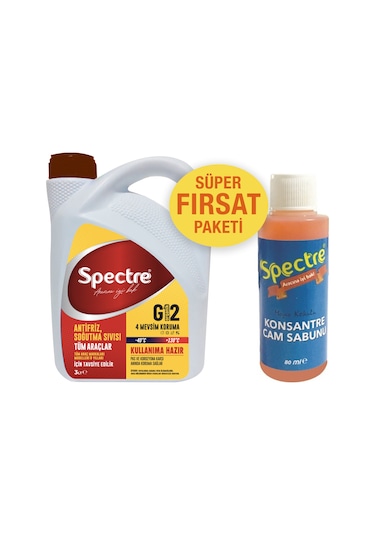 Spectre -40 Kırmızı Antifriz 3l Konsantre Cam Sabunu 80ml