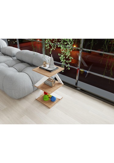 Bubon Yan Sehpa Marbellakiraz-beyaz Renk