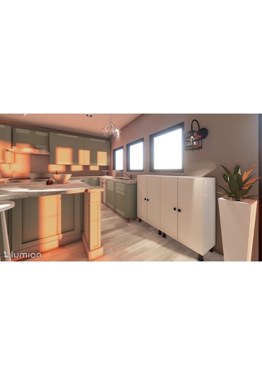 Artemis Çok Amaçlı Mutfak Banyo Ayakkabılık Dolabı 137 Cm