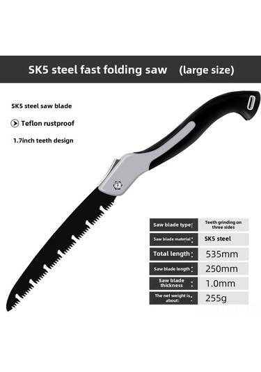 Shineyee Ev Ve Bahçe İçin El Tahliye Testere - Taşınabilir Katlanabilir, Hızlı Kesim, Ağac Kesme Ve Budama Aracı Büyük Boy