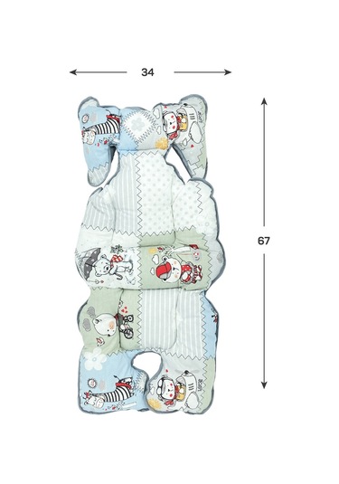 Ezh P1010 Puset ve Oto Koltuğu Minderi Gri-Yeşil