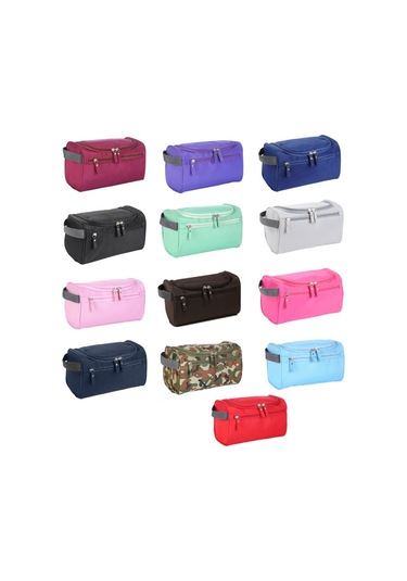 Sones Yatay Seyahat Tuvalet Malzemeleri Saklama Çantası Su Geçirmez Kozmetik Çantası Lacivert