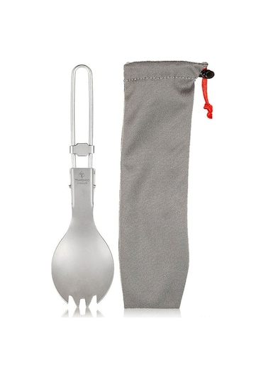 Dancemonkey Katlanır Titanyum Çatal Kaşık, Evde Kullanım Çok Renkli