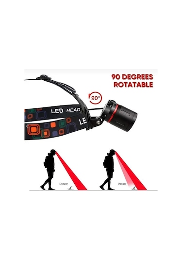 Wison WS-2060 25W 1800 Lümen Şarjlı Kafa Feneri Siyah