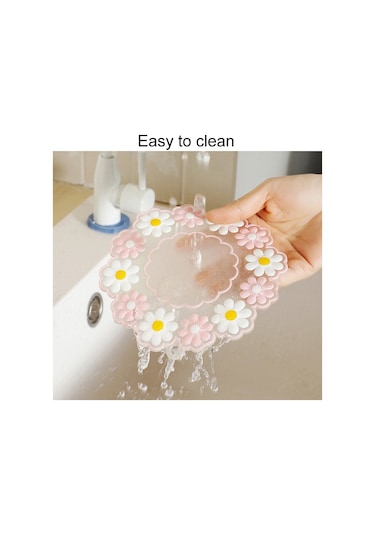 Sones Ev Yüksek Sıcaklığa Dayanıklı Papatya Bardak Altlıkları Mutfak Masa Üstü Yalıtım Matı, Stil: Mavi Büyük Diğer