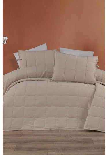 Cratos Comfort Çift Kişilik Yatak Örtüsü Bej Bej